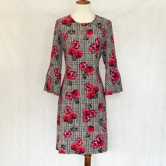 Tommy Hilfiger Dresses & Skirts - Tommy Hilfiger Houndstooth & Hibiscus Dress
